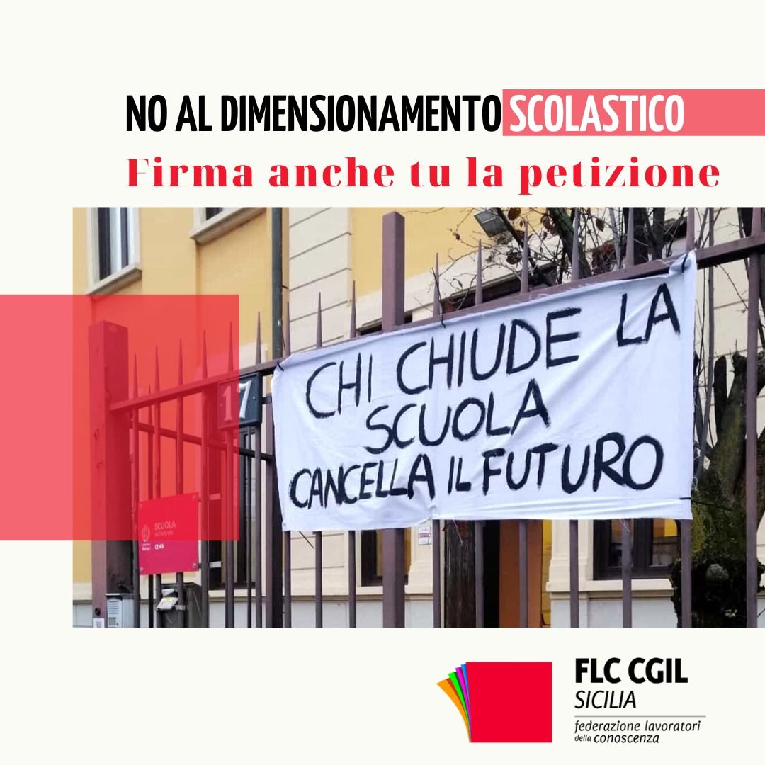 Flc Cgil Sicilia lancia petizione contro il dimensionamento